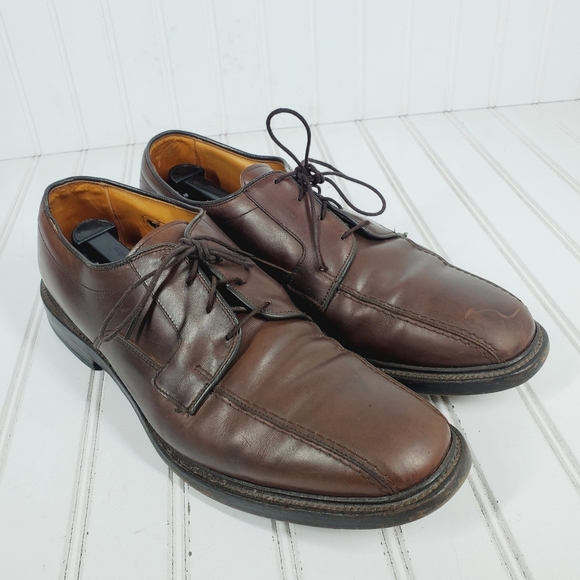 Allen Edmonds Hillcrest Bicycle Toe Derby Brown Leather Shoes i287 main image 4
